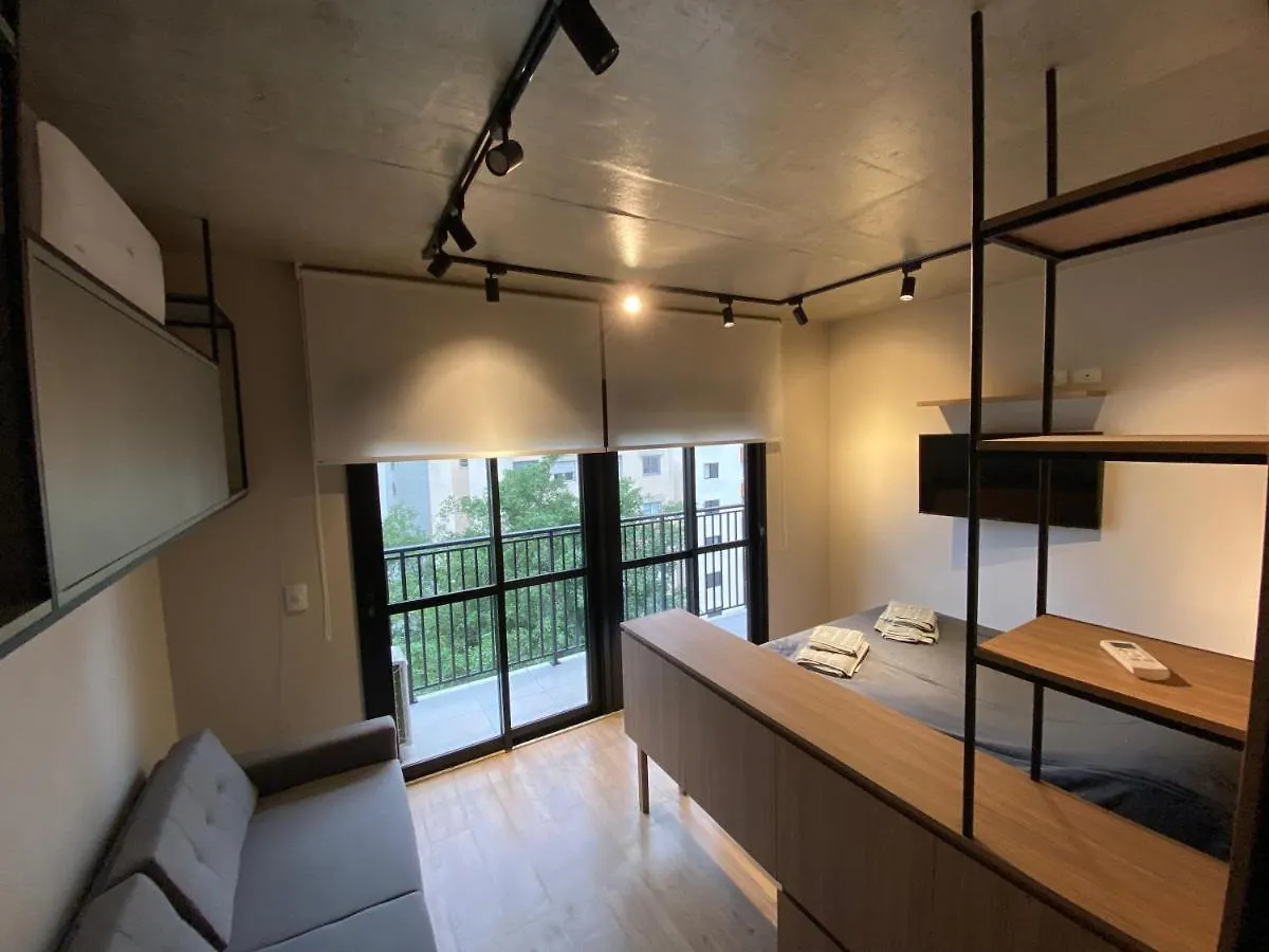 アパート 82 New Studio Next Paulista Av, Fast Wifi And Balcony サンパウロ